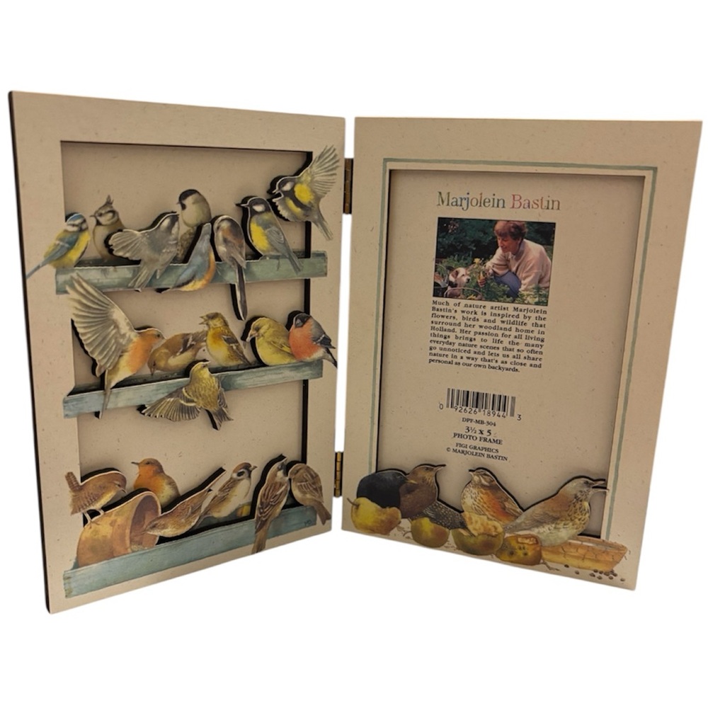Vintage Picture Frame 3D Birds Nature Artist Marjolein Bastin Rare Figi Graphics - Picture 2 of 16